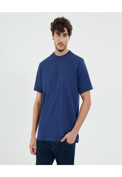 Camiseta Para Hombre Manga Corta Cuello Redondo Color Azul Marca Ostu #60091645