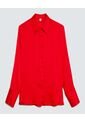 Camisa Para Mujer Manga Larga Color Rojo Marca Ostu #40010259 de Ostu