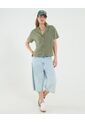Camisa Para Mujer Manga Corta Color Verde Marca Ostu #40010312 de Ostu
