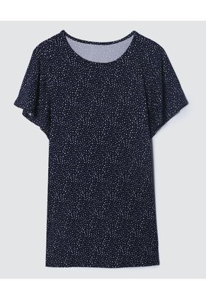 Camiseta Para Mujer Manga Corta Color Azul  Marca Ostu #40091974