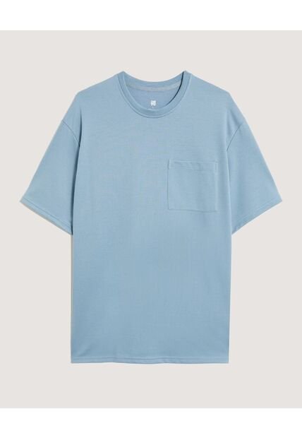 Camiseta Para Hombre Manga Corta Cuello Redondo Color Azul Marca Ostu #60091839