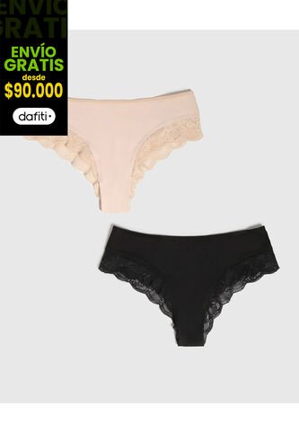 Panty Para Mujer Hipster Color Negro Marca Ostu #40800107 Ostu