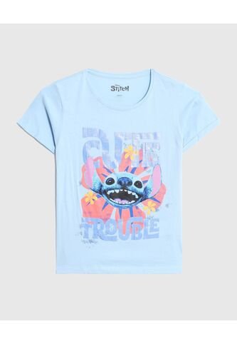 Camiseta Stitch Cute Trouble Para Niña  Niña #90090311 Ostu