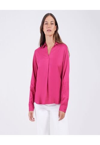 Blusa Para Mujer Manga 3/4 Color Fucsia Marca Ostu #40120806 Ostu
