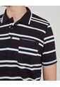 Polo Para Hombre Cuello Tejido Con Bolsillo Color Negro Marca Ostu #60110570 de Ostu
