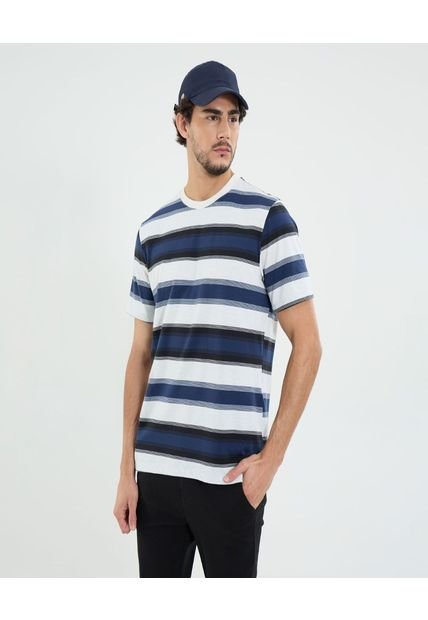 Camiseta Para Hombre Manga Corta Cuello Redondo Color Azul Marca Ostu #60091666