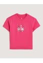 Camiseta Infantil Niña Manga Corta Cuello Redondo Color Fucsia Marca Ostu #90090345 de Ostu