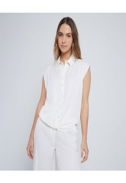 Camisa Para Mujer Manga Sisa Color Crema Marca Ostu #40010231