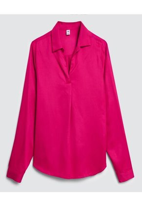 Blusa Para Mujer Manga 3/4 Color Fucsia Marca Ostu #40120806