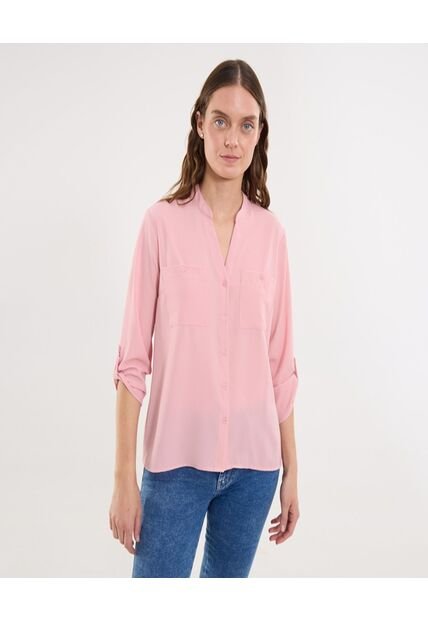 Blusa Para Mujer Manga 3/4 Color Rosado Marca Ostu #40121152