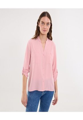 Blusa Para Mujer Manga 3/4 Color Rosado Marca Ostu #40121152
