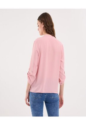 Blusa Para Mujer Manga 3/4 Color Rosado Marca Ostu #40121152