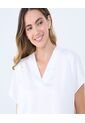 Blusa Para Mujer Manga Corta Color Blanco Marca Ostu #40121107 de Ostu