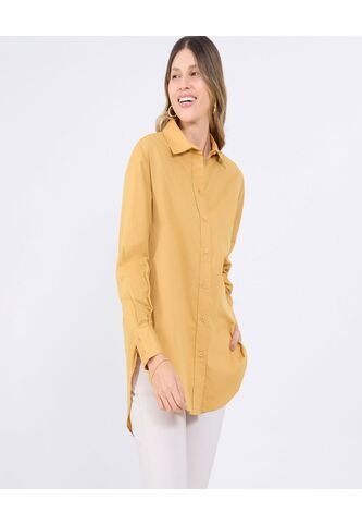 Camisa Para Mujer Manga Larga Color Amarillo  Marca Ostu #40010159 Ostu