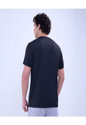 Camiseta Para Hombre Manga Corta Cuello V Color Negro Marca Ostu #60091493