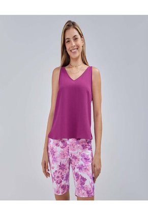 Blusa Para Mujer Manga Sisa Color Morado Marca Ostu #40120994
