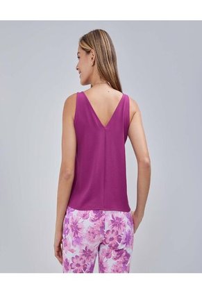 Blusa Para Mujer Manga Sisa Color Morado Marca Ostu #40120994
