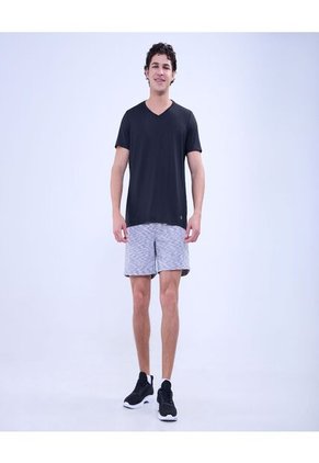 Camiseta Para Hombre Manga Corta Cuello V Color Negro Marca Ostu #60091493