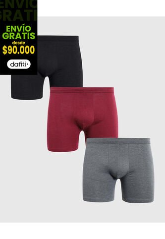 Pantaloncillo Para Hombre Boxer Filete Medio Algodón Color Negro Marca Ostu #60000514 Ostu