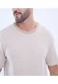 Camiseta Para Hombre Manga Corta Color Avena Marca Ostu #60091542 de Ostu