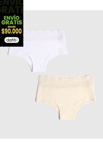 Panty Para Mujer Cachetero Color Blanco Marca Ostu #40800105 Ostu