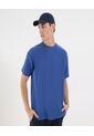 Camiseta Para Hombre Manga Corta Cuello Redondo Color Azul Marca Ostu #60091704 de Ostu