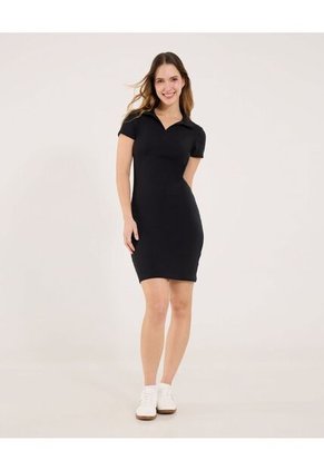 Vestido Para Mujer M/C Corto Color Negro Marca Ostu #40170346