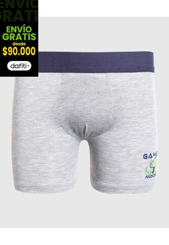 Boxer Infantil Niño Filete Medio Color Gris Marca Ostu #80000095 Ostu