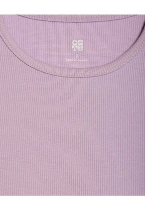 Crop Top Para Mujer Manga Corta Color Lila Jaspe Marca Ostu #40091987