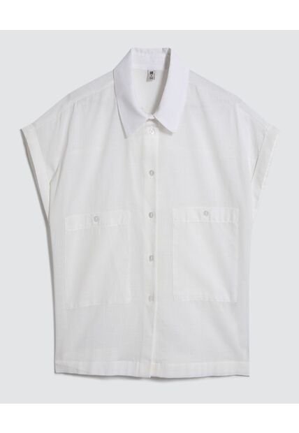 Camisa Para Mujer Manga Corta Color Crema Marca Ostu #40010193
