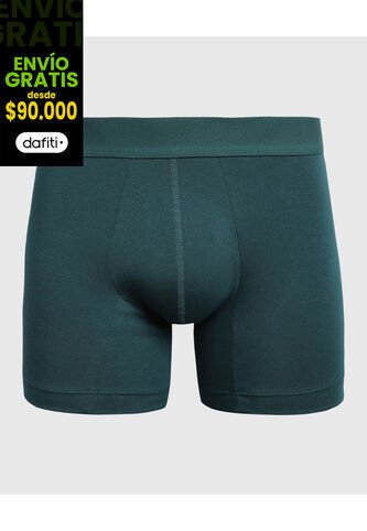 Boxer Para Hombre Filete Corto Algodón Color Verde Marca Ostu #60000499 Ostu