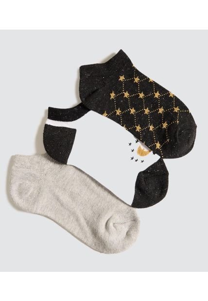 Medias Infantil Niña Invisible Color Negro Marca Ostu #90980110