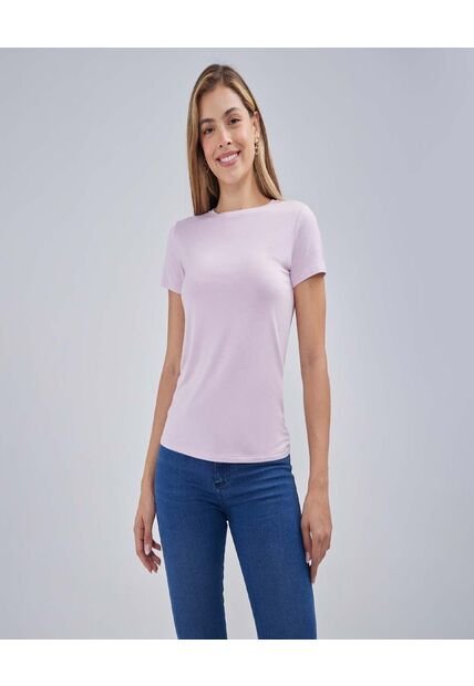Camiseta Para Mujer Manga Corta Color Morado Marca Ostu #40092098