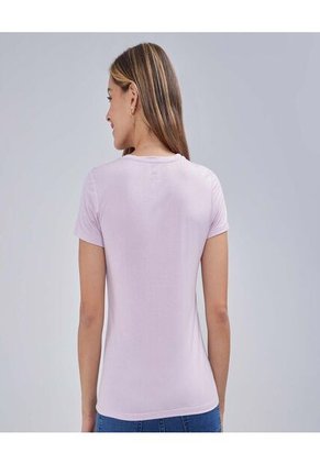 Camiseta Para Mujer Manga Corta Color Morado Marca Ostu #40092098