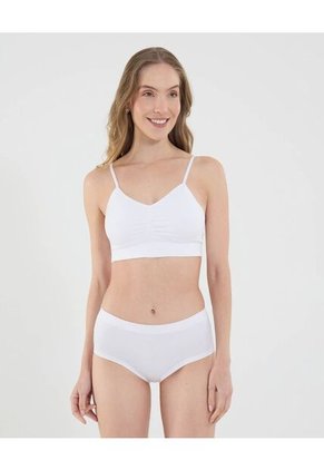 Panty Para Mujer Seamless Hipster Color Blanco Marca Ostu #40800075