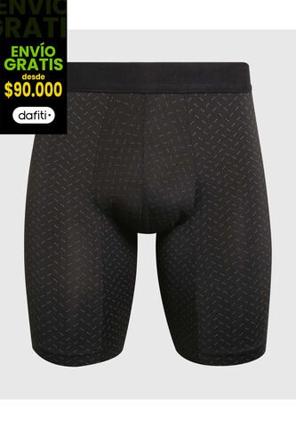 Boxer Para Hombre Filete Medio Microfibra Color Negro Marca Ostu #60000523 Ostu