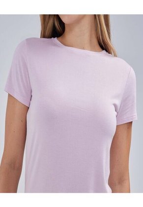 Camiseta Para Mujer Manga Corta Color Morado Marca Ostu #40092098