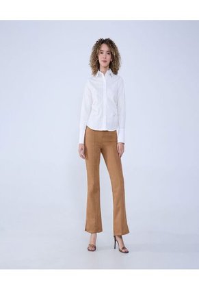 Camisa Para Mujer Manga Larga Color Crudo Marca Ostu #40010280