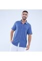 Camisa Para Hombre Manga Corta Sin Bolsillo Color Azul  Marca Ostu #60010729 de Ostu