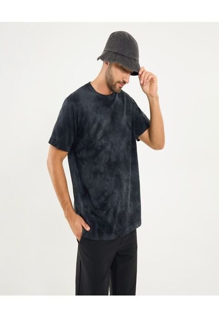 Camiseta Para Hombre Manga Corta Color Negro Marca Ostu #60091522
