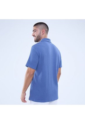 Camisa Para Hombre Manga Corta Sin Bolsillo Color Azul Marca Ostu #60010729