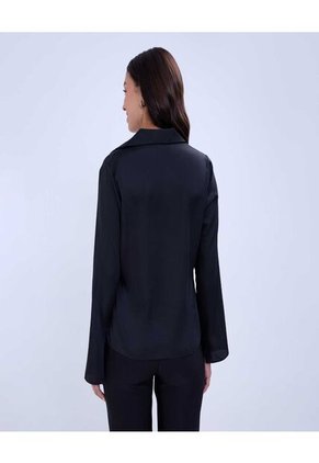 Camisa Para Mujer Manga Larga Color Negro Marca Ostu #40010281