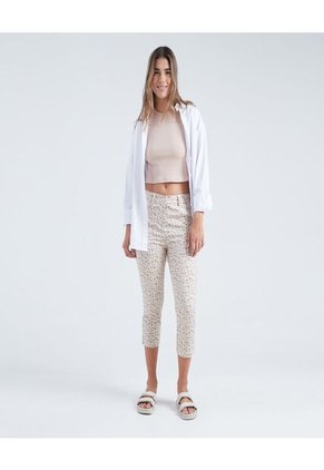 Pantalon Para Mujer Capri Color Beige Marca Ostu #40070442