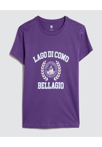 Camiseta Para Mujer Manga Corta Color Morado Marca Ostu #40092018 Ostu