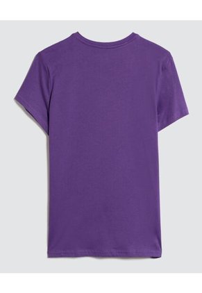Camiseta Para Mujer Manga Corta Color Morado Marca Ostu #40092018