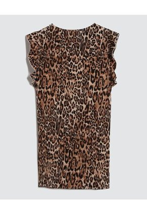 Blusa Para Mujer Manga Corta Color Café Marca Ostu #40121039