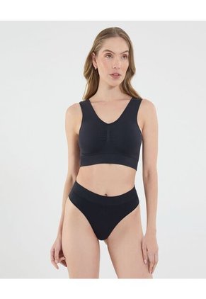 Top Para Mujer Seamless Con Copas Color Negro Marca Ostu #40220398