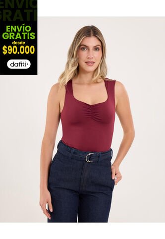 Body Para Mujer Manga Sisa Color Vino Marca Ostu #40200194 Ostu
