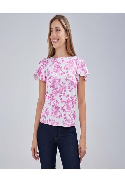 Camiseta Para Mujer Manga Corta Color Rosa Marca Ostu #40092122