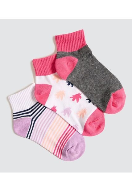 Medias Infantil Niña Tobillera Color Negro Marca Ostu #90980117